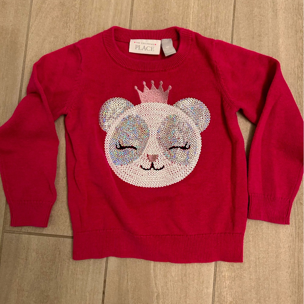 The Children's Place pink Panda Sweater